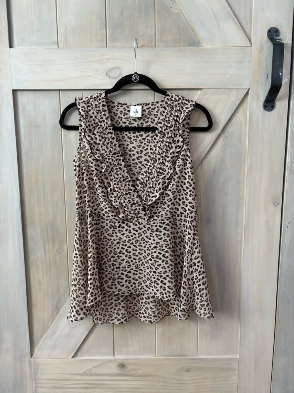 Cabi Sleeveless Animal Print V-Neck Top - Picture 3 of 9